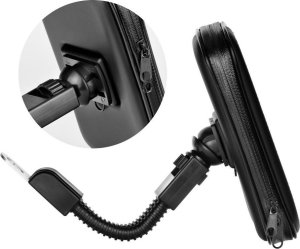 OEM Uchwyt motocyklowy na zamek wodoodporny ( 6,4" - 8" ) CM757 czarny 3