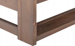 Beliani Sofa dwuosobowa 2-osobowa Certyfikowane drewno akacjowe Ciemne drewno TIMOR 8