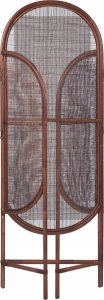 Beliani 3-panelowy składany parawan pokojowy rattanowy 134 x 180 cm ciemny VIGEVANO 2