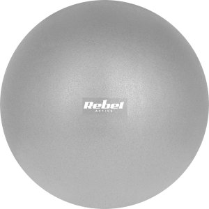 Rebel Mini piłka gimnastyczna do pilates rehabilitacyjna 25cm z pompką ręczną, kolor szary , REBEL ACTIVE 3