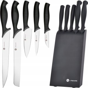 Excellent Houseware Zestaw komplet 5 noży Fiskars 1073023 czarny 23