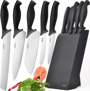 Excellent Houseware Zestaw komplet 5 noży Fiskars 1073023 czarny 3