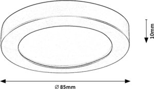 Rabalux Coco Lampa natynkowa 250  IP44 biały LED 3 4
