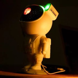 Severno Kids Projektor gwiazd, lampka nocna LED Astronauta + pilot 6