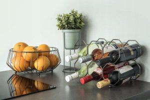 Vilde Stojak na wino HONEYCOMB, na 6 butelek, 31 x 22 x 16,5 cm 2