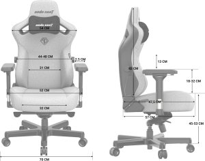 Fotel Anda Seat Fotel gamingowy skórzany Anda Seat Kaiser 3 L różowy obrotowy 11