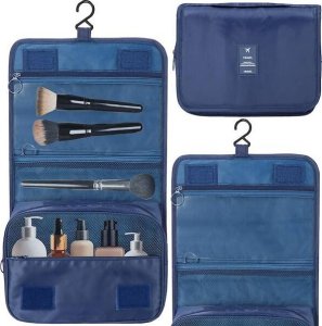 Springos Organizer podróżny na kosmetyki 23x19x9,5 cm kosmetyczka do samolotu granatowa UNIWERSALNY 2