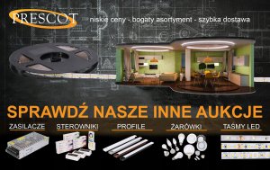Prescot Profil LED Basic 2M z przesłoną mleczną, czarny B-BL2ML 2