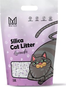 Żwirek dla kota Mersjo Żwirek silikonowy dla kota lawendowy Lawenda 8x3,8L 9
