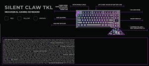 Klawiatura PREYON Silent claw TKL red Gateron Red Pro (PSCTR85B) 14