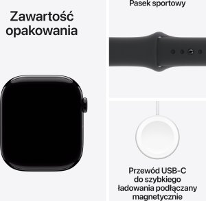 Smartwatch Apple Watch 10 GPS + Cellular 46mm Jet Black Alu M/L Czarny  (MWY43QF/A) 8