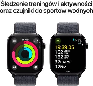 Smartwatch Apple Watch 10 GPS 42mm Jet Black Alu Sport Loop Granatowy (MWWG3) 4