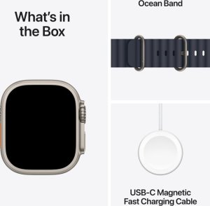 Smartwatch Apple Watch Ultra 2 GPS + Cellular 49mm Titanium Case Ocean Band Granatowy (MX4D3) 3