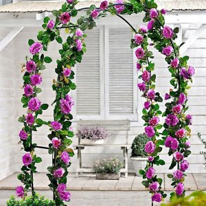 Vilde Pergola ogrodowa, metalowa, 145x235cm, czarna 11