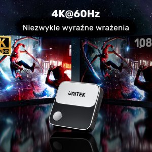 System przekazu sygnału AV Unitek Bezprzewodowy transmiter HDMI 4K 60Hz zasięg do 8m 4