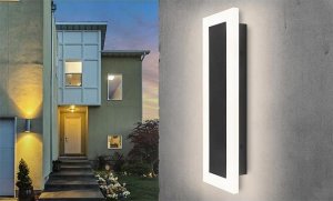 Kinkiet LVT LVT Durango 0823 kinkiet zewnętrzny oprawa ścienna 42W LED 4500K czarny/biały 3