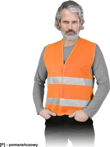 Reis OX-LUMI - Kamizelka ostrzegawcza z dwoma poziomymi pasami odblaskowymi - żółty M 4