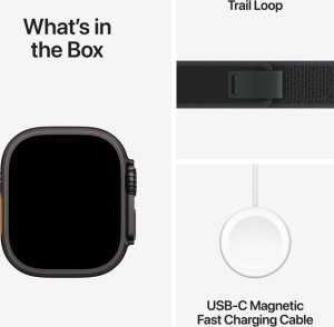 Smartwatch Apple Watch Ultra 2 GPS + Cellular 49mm Black Titanium Case Trail Loop M/L Czarny (MX4V3) 3