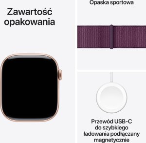 Smartwatch Apple Watch 10 GPS 46mm Rose Gold Alu Sport Loop Fioletowy  (MWWV3QF/A) 9