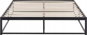Beliani Łóżko metalowe 140 x 200 cm czarne VIRY 6