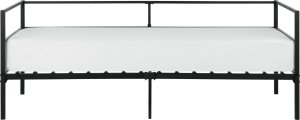 Beliani Łóżko metalowe 90 x 200 cm czarne BATTUT 4