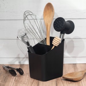 Kadax KADAX Ociekacz Na sztućce Szuszarka Organizer Pojemnik Plastikowy Czarny 2