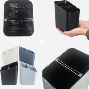 Kadax KADAX Ociekacz Na sztućce Szuszarka Organizer Pojemnik Plastikowy Czarny 9