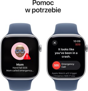Smartwatch Apple Watch 10 GPS + Cellular 46mm Silver Alu M/L Niebieski  (MWY13ET/A) 8