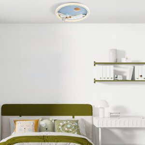 Lampa sufitowa Zumaline Zuma Line Focus MX4020-1-DWD plafon lampa sufitowa designerski koło 1x42W LED 3000K/5700K biały/multikolor 3