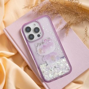 Hello Kitty Hello Kitty HKHCP16XL50PPU iPhone 16 Pro  Max 6.9" fioletowy/purple hardcase Liquid Glitter 50TH Anniversary Party 11