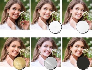 Kf Blenda Fotograficzna z Uchwytem 5w1 Okrągła 110cm DYFUZOR Plener Studio K&F / KF18.0006 8