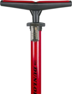 Dunlop POMPKA WARSZTATOWO  ROWEROWA DUNLOP 230 PSI (16Bar) Z MANOMETREM CZERWONY 3
