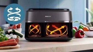 Frytkownica beztłuszczowa Philips Ovi Dual Basket NA352/00 24