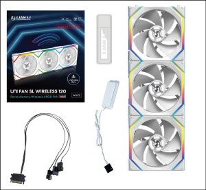 Wentylator Lian Li UNI FAN SL Wireless 120 Reverse Blade 3-pack biały (12RSL1W3W) 3