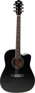 V-Tone V-TONE AG TWO BK gitara akustyczna 4/4 czarna zestaw kostki pasek zapasowe struny pokrowiec akordy klucz regulacyjny 4