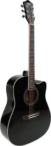 V-Tone V-TONE AG TWO BK gitara akustyczna 4/4 czarna zestaw kostki pasek zapasowe struny pokrowiec akordy klucz regulacyjny 5