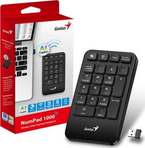 Klawiatura Genius Klawiatura numeryczna NumPad 1000/ Bezprzewodowa 2.4GHz/ Copilot/ czarny 3