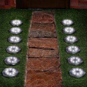 Vilde Lampki Ogrodowe Solarne LED Stalowe Wbijane VILDE 11,5 cm 12 szt. 3
