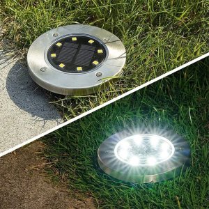 Vilde Lampki Ogrodowe Solarne LED Stalowe Wbijane VILDE 11,5 cm 12 szt. 5