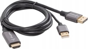 Lanberg Kabel adapter Lanberg HDMI (M) -> Displayport (M) 1,8M 4K czarny 3