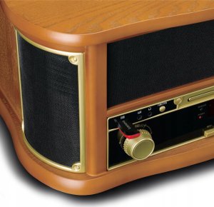 Gramofon Lenco TCD-2571 Gramofon Obudowa drewniana USB Kaseta DAB+ Drewno 8