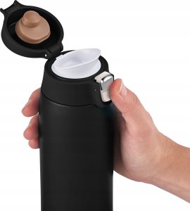 Emsa Emsa TRAVEL MUG light thermal mug (black (matt), 0.4 liters, flip lid) 11