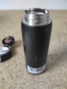 Emsa Emsa TRAVEL MUG light thermal mug (black (matt), 0.4 liters, flip lid) 6