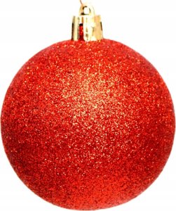 Christmas decoration BOMBKA DEKORACYJNA PLASTIKOWA 6CM SET 12SZT CZERWONY 3