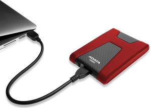 Dysk zewnętrzny HDD ADATA HD650 2TB Czarno-czerwony (AHD650-2TU31-CRD) 5