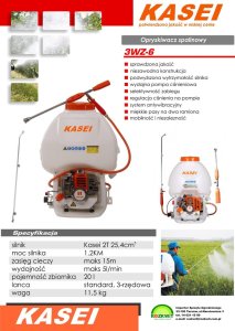 KASEI 3WZ-6 Opryskiwacz Spalinowy Ciśnieniowy Plecakowy 15L 2