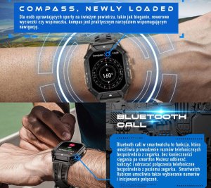 Smartwatch Rubicon SmartWatch Rubicon RNCF24 szary silikon BT Call rozmowy . 7