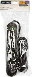 Blow 98-222# Przedłużacz sieciowy ps-450 4-gniazda 3xusb 5m czarny 2x1mm 4