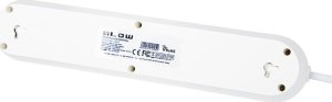 Blow 98-225# Przedłużacz sieciowy ps-450 4-gniazda 3xusb 5m biały 2x1mm 4