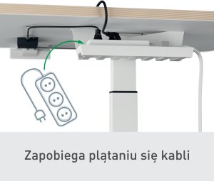 Leitz Biurko Ergo Białe 60 x 80 cm 7